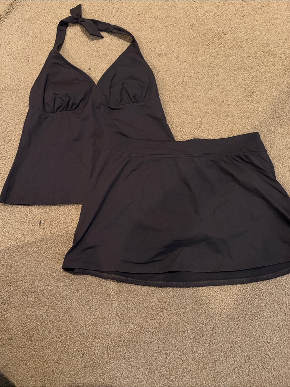 Brown Halter Swim Skirt ONLY